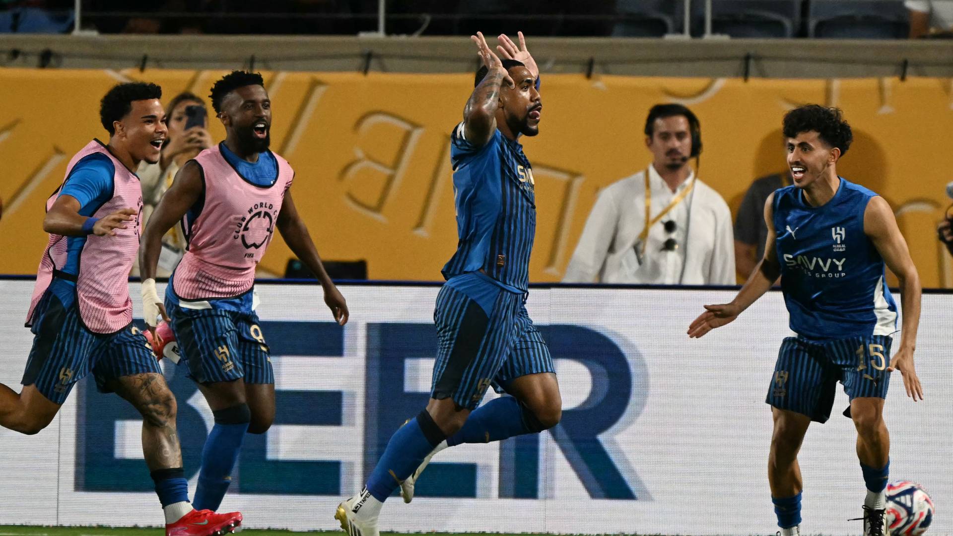 Malcom marcou um dos gols da vitória do Al-Hilal. Foto: PATRICIA DE MELO MOREIRA / AFP