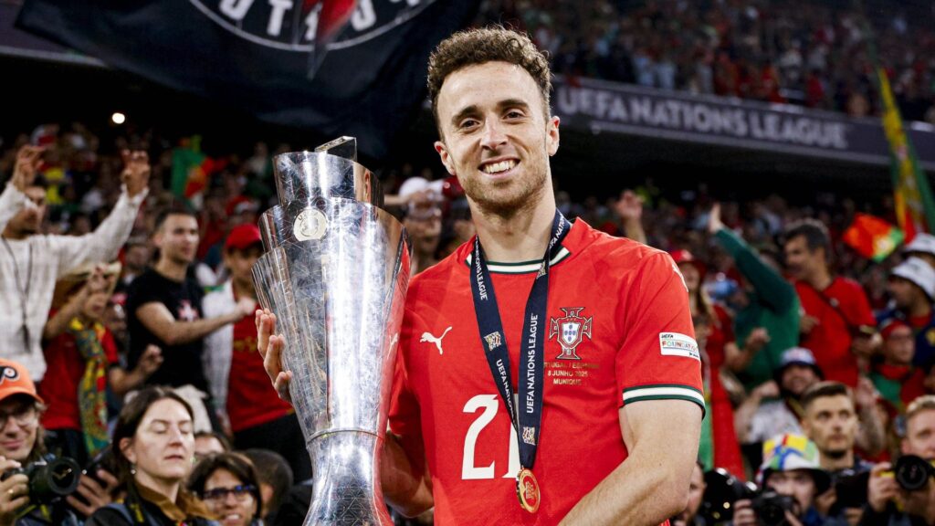 Diogo Jota após título da Liga das Nações da UEFA