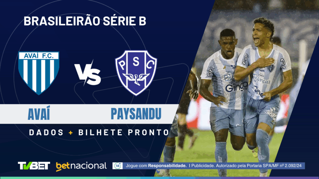 Avaí x Paysandu - Série B 2025