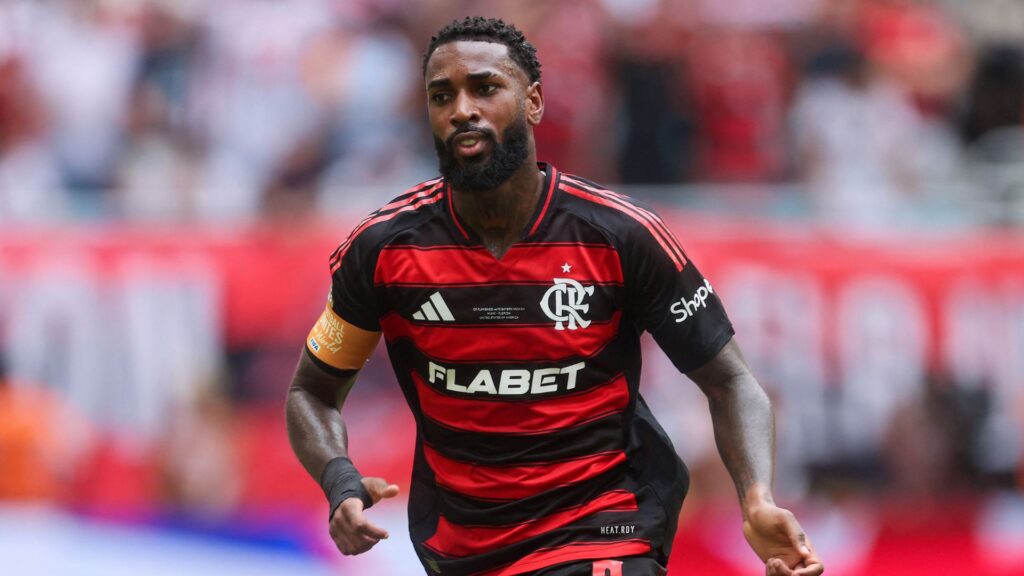 Gerson em última partida pelo Flamengo