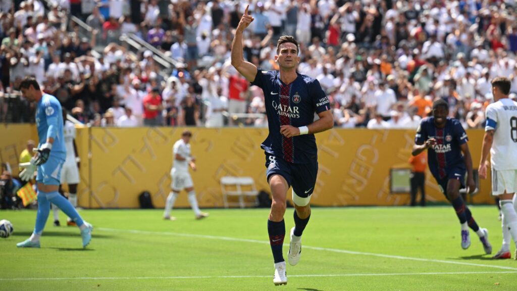 Fabián Ruiz marcou duas vezes na vitória do PSG sobre o Real Madrid (Foto: Angela Weiss/AFP)