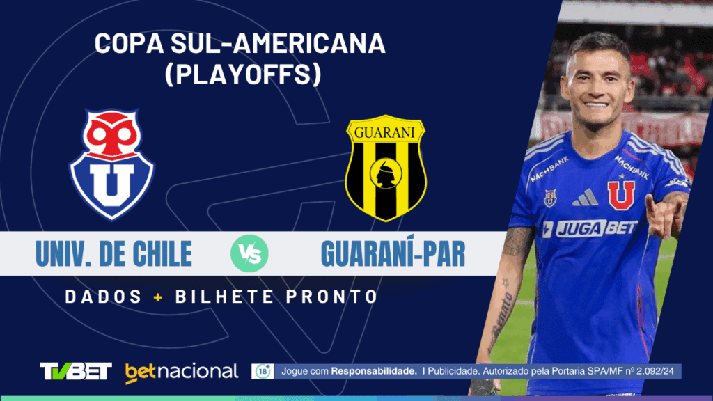 Universidad de Chile x Guaraní-PAR - Copa Sula 2025
