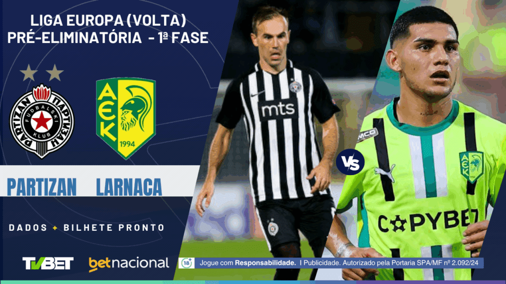 Partizan x Larnaca (Liga Europa).