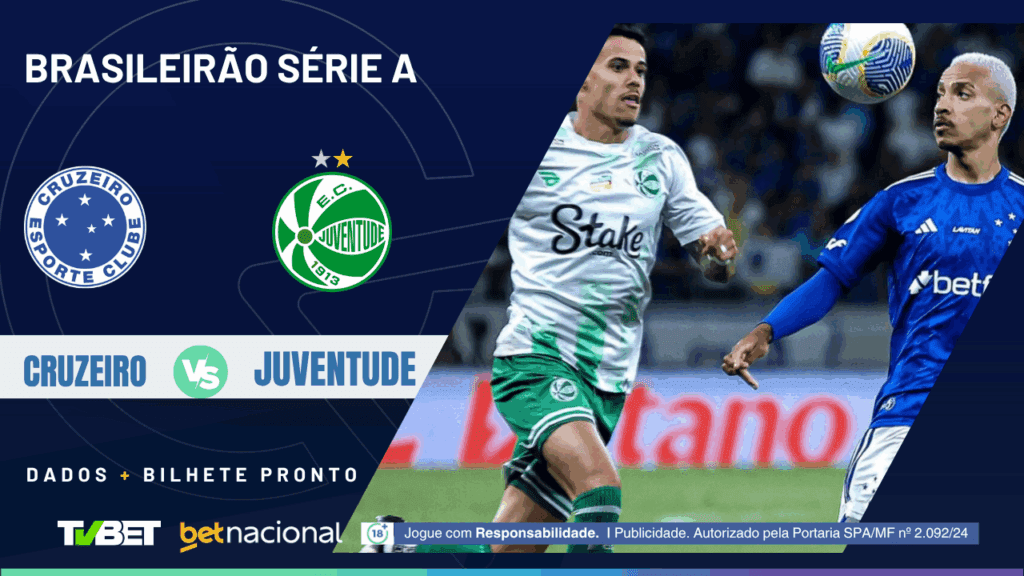 Cruzeiro x Juventude (Série A).
