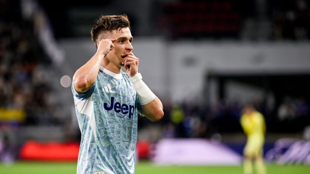 Francisco Conceição comemora gol pela Juventus