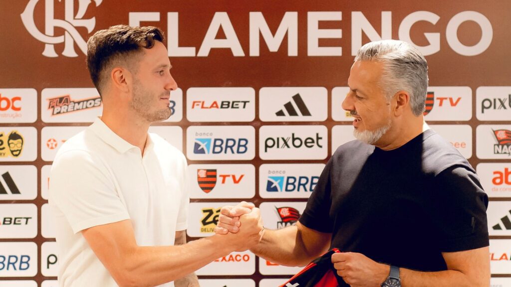 Saúl em sua apresentação no Flamengo.
