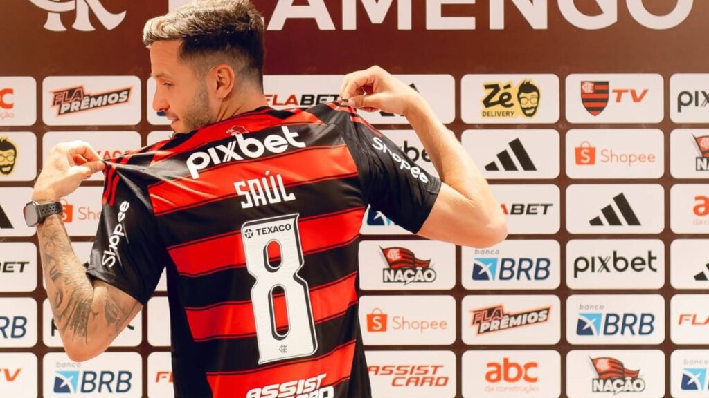Saúl jogou com Filipe Luís, atual técnico do Flamengo, no Atlético de Madrid. Foto: Reprodução/Instagram