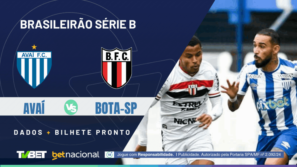 Avaí x Bota-SP (Série B).