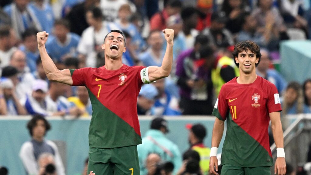 Cristiano Ronaldo e João Félix na Copa do Mundo de 2022