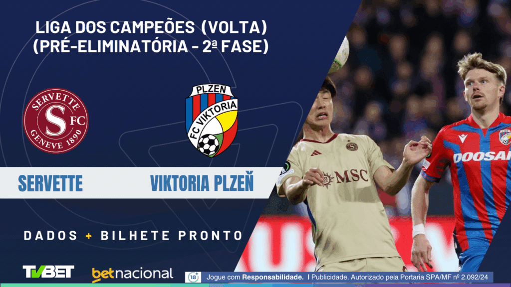 Servette x Viktoria Plzeň: tempo real, onde assistir, horário, escalações e palpites