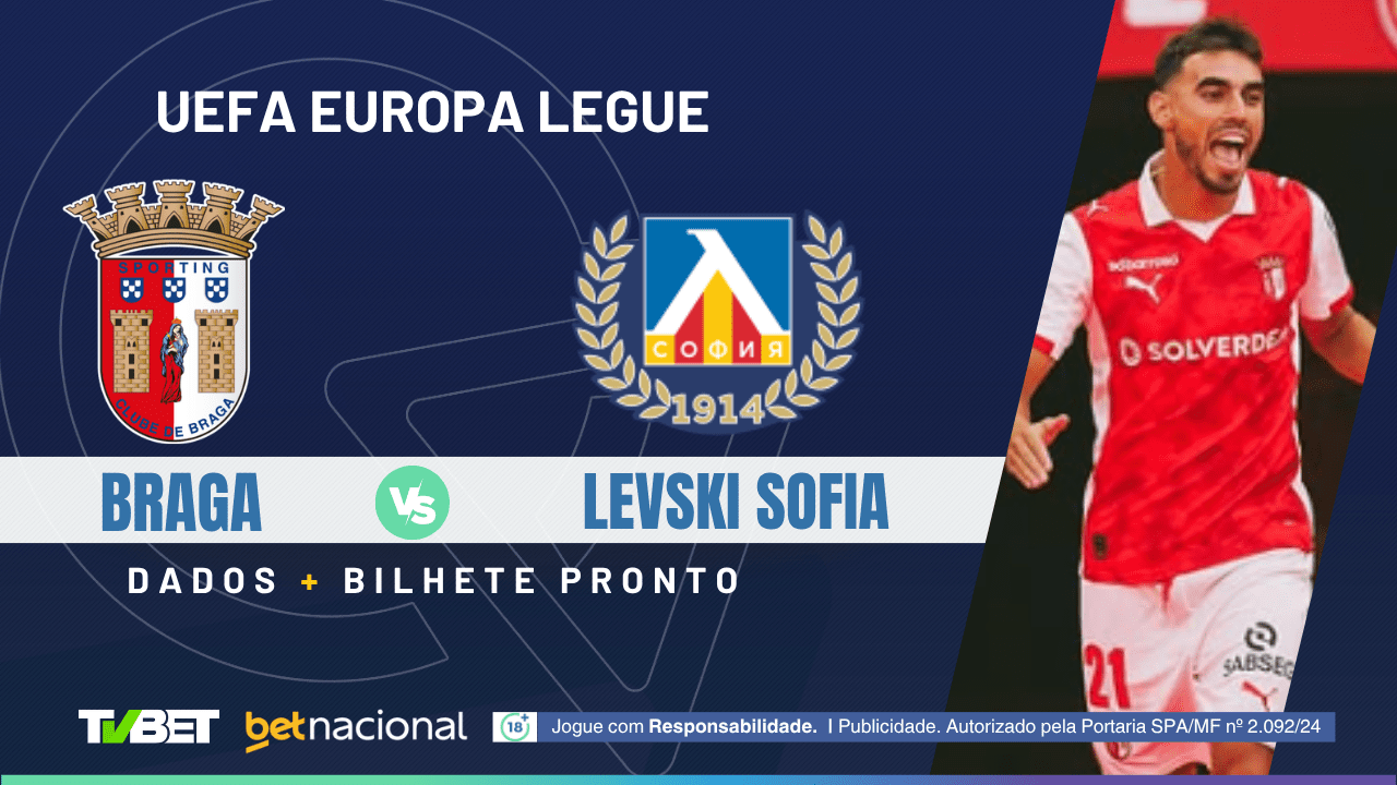 Braga x Levski Sofia: tempo real, onde assistir, horário, escalações e ...