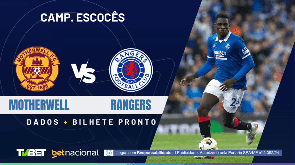 Motherwell x Rangers - Camp. Escocês 2025/26