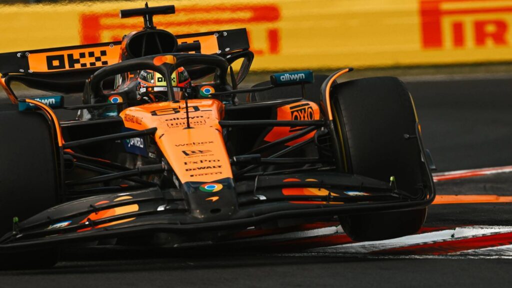 Lando Norris voltou a andar bem no segundo treino livre. Foto: Reprodução/X