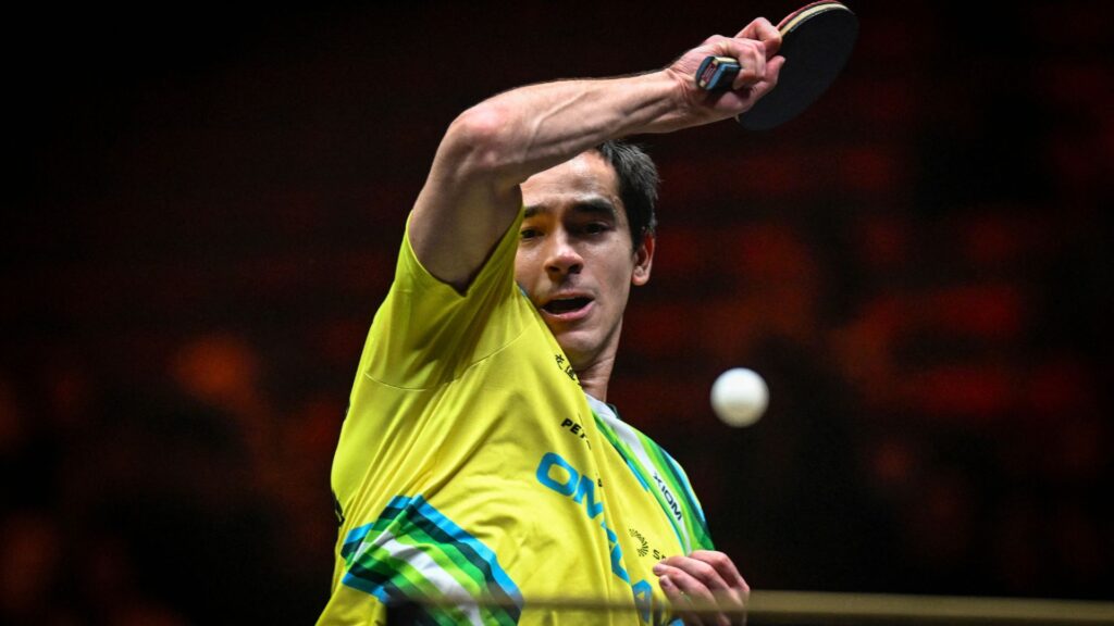 Hugo Calderano está na final do WTT de Foz (Foto: Wang Zhao/AFP)