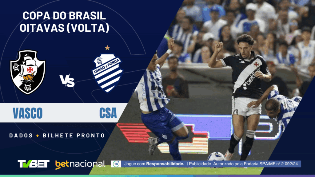 Vasco x CSA (Copa do Brasil).