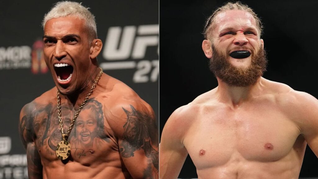 Charles do Bronx e Rafael Fiziev se enfrentam no UFC Rio (Foto: Reprodução)