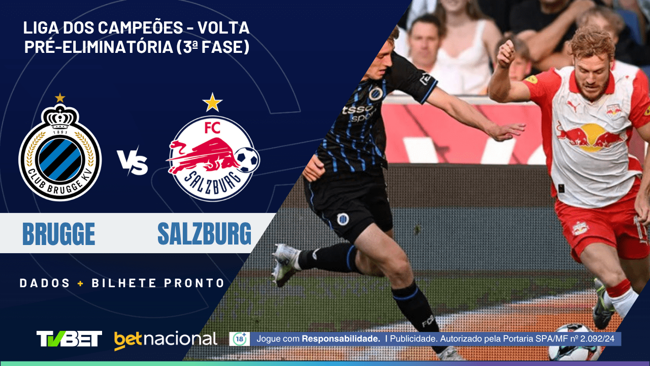 Club Brugge x RB Salzburg: tempo real, onde assistir, horário ...
