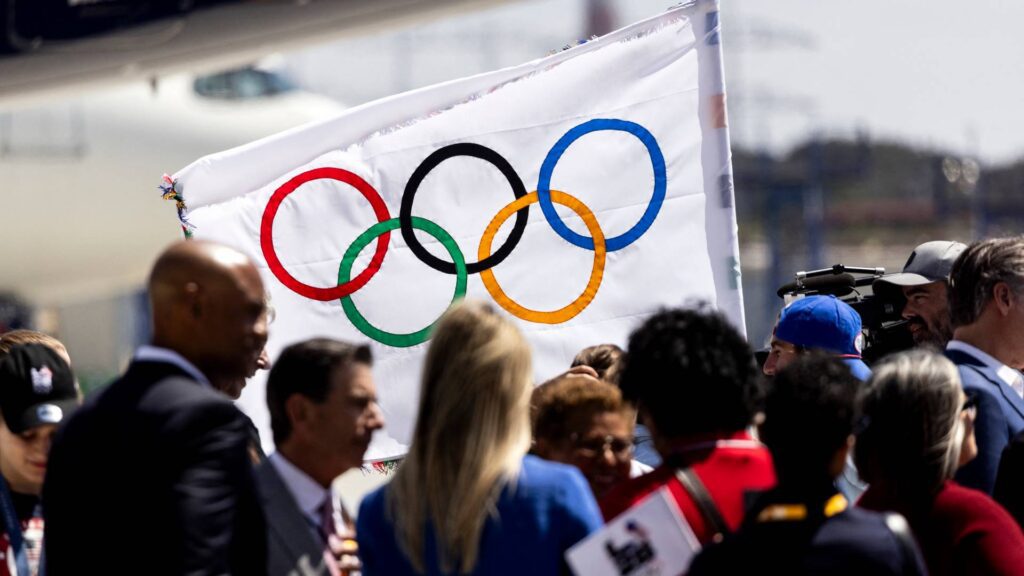 Jogos Olímpicos de Los Angeles 2028 serão os primeiros com esse tipo de acordo comercial. Foto: Etienne LAURENT / AFP