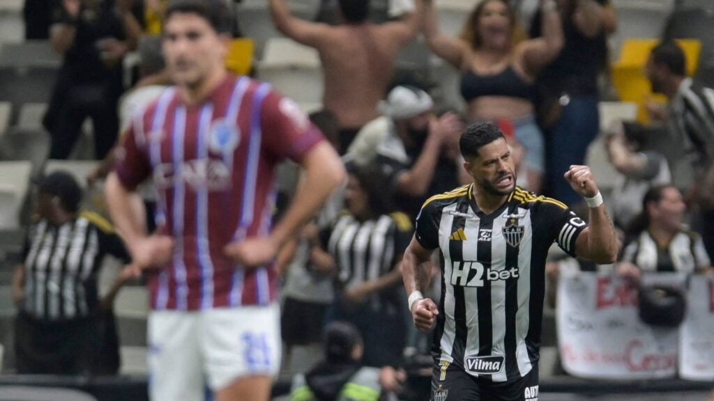 Hulk marcou o gol da virada do Atlético-MG. Foto: DOUGLAS MAGNO / AFP