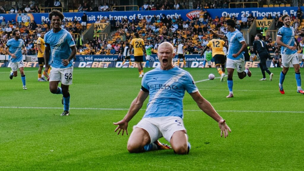 O Manchester City estreou com uma goleada. Foto: Reprodução/X