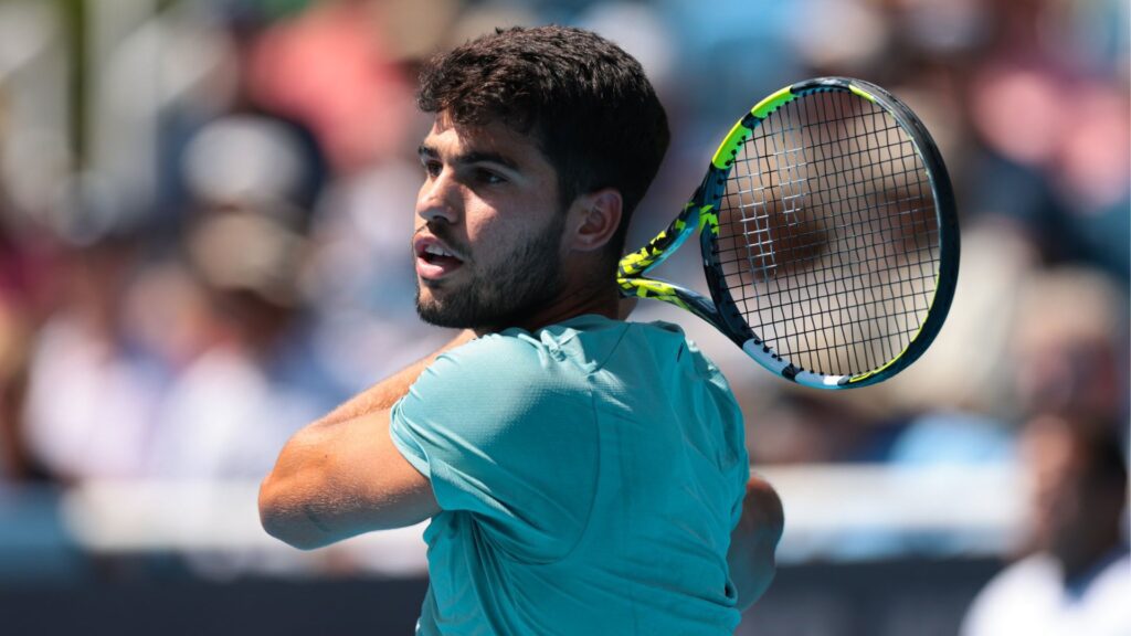 Carlos Alcaraz durante final em Cincinnati