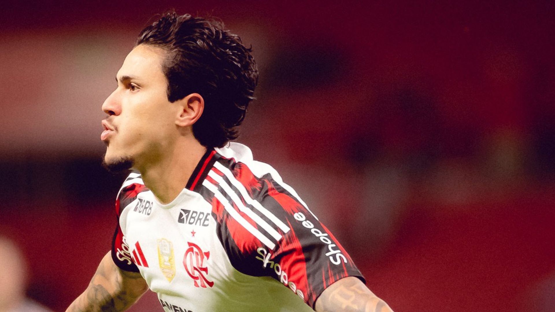 Pedro comemora gol pelo Flamengo