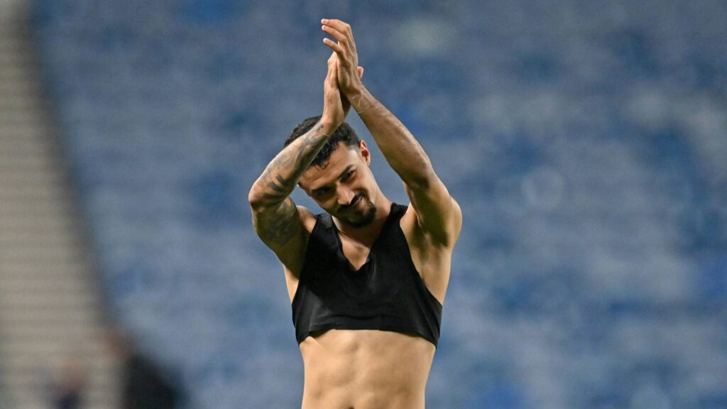 Jefté após jogo do Rangers pela Liga Europa. Foto: ANDY BUCHANAN / AFP