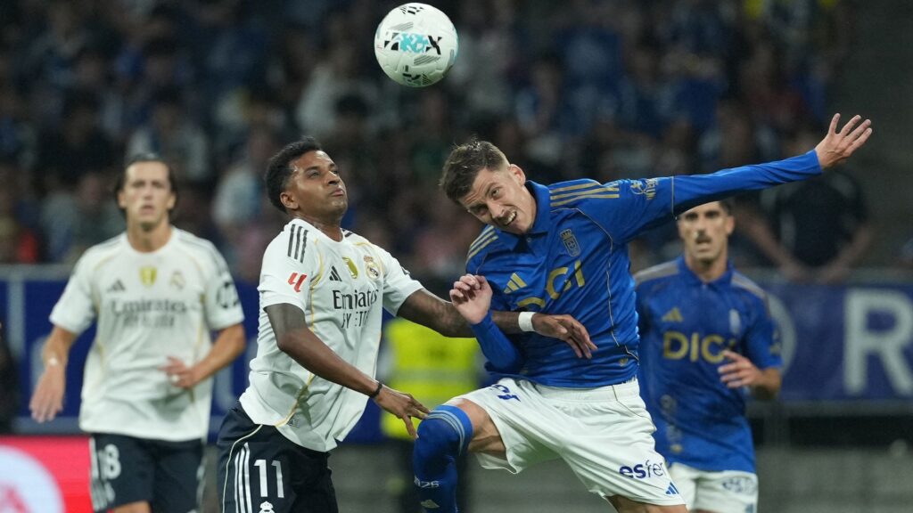 Rodrygo durante partida do Real Madrid