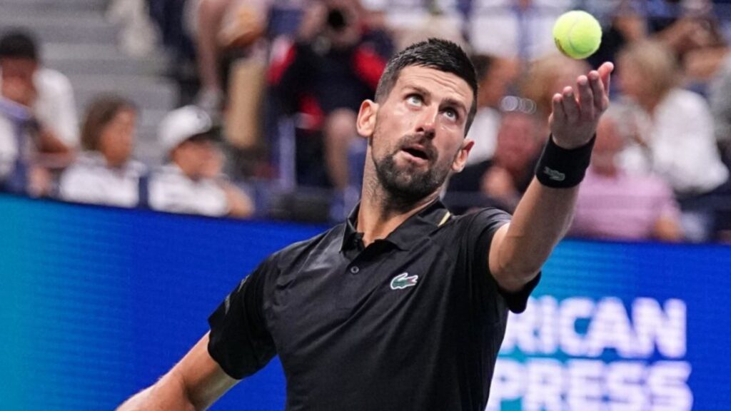 Novak Djokovic durante vitória no US Open