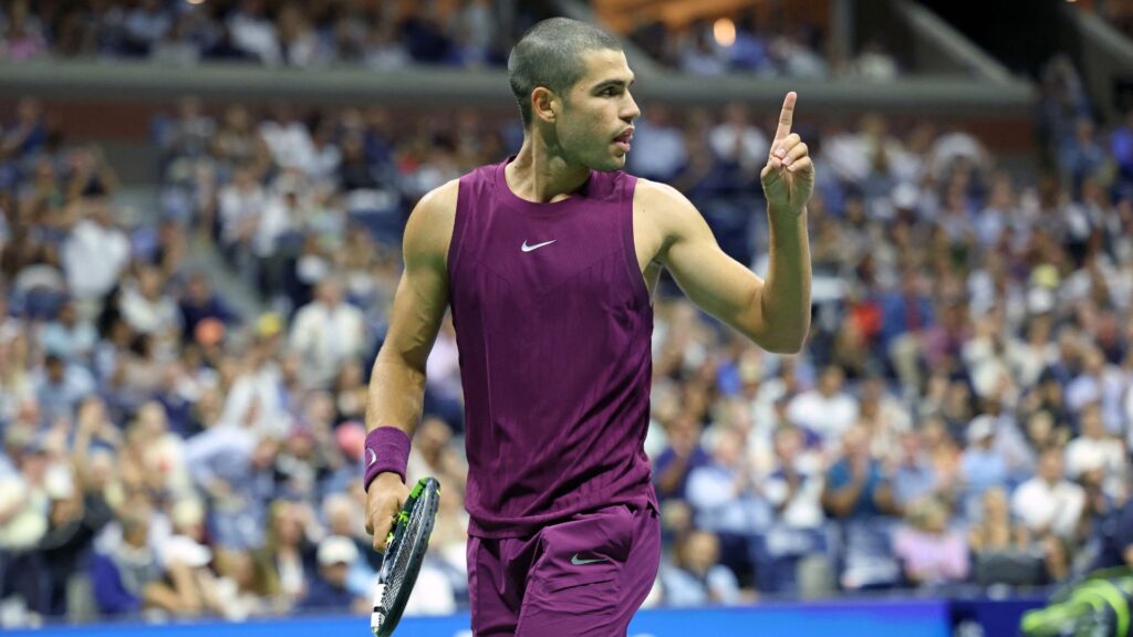 Alcaraz no US Open 2025.