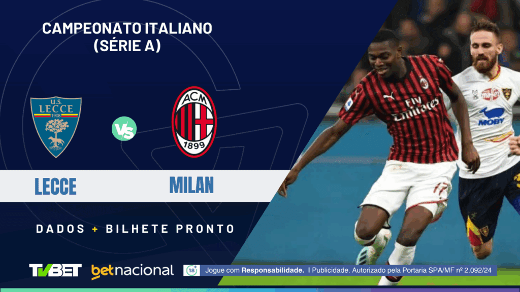 Lecce x Milan (Série A italiana).