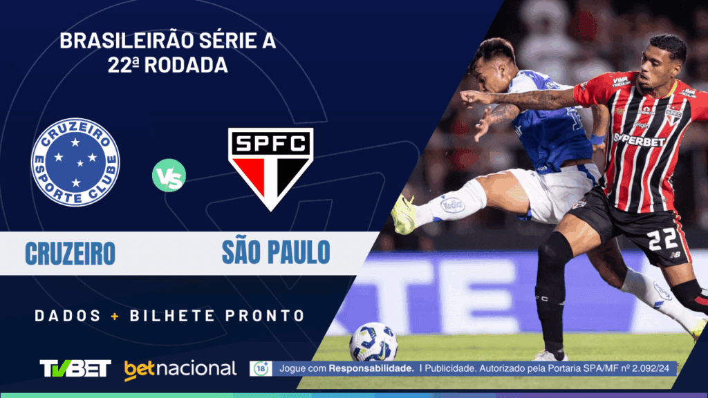 Cruzeiro x São Paulo (Série A).