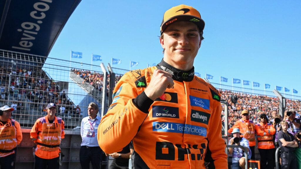 Oscar Piastri vai largar na pole no GP da Holanda de F1 (Foto: Reprodução)
