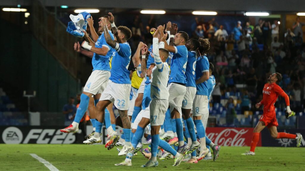 O Napoli segue na ponta da tabela do Italaliano. Foto: Reprodução/X