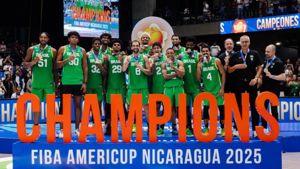 Brasil foi campeão da Copa América de Basquete 2025