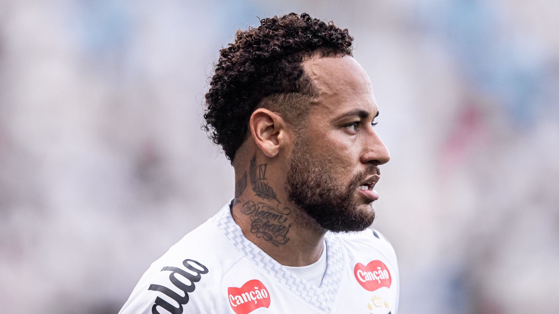 Neymar durante empate do Santos