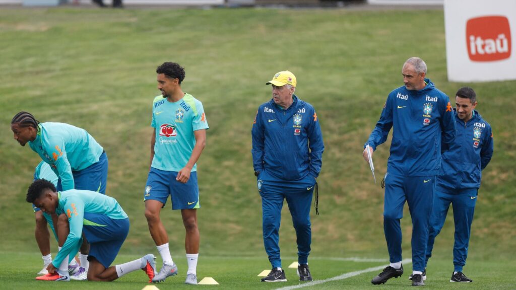 Treino da Seleção Brasileira na Granja Comary.